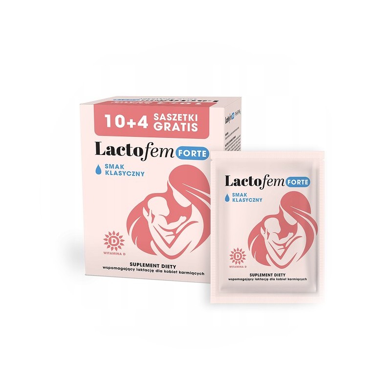 Lactofem FORTE | Smak klasyczny | 10+4 saszetki gratis 