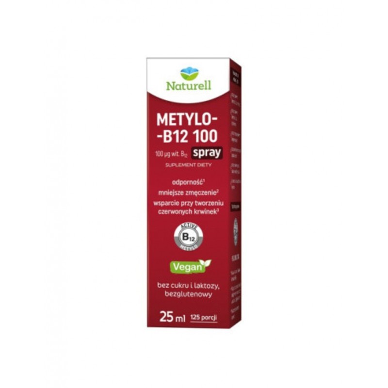 Naturell Metylo B12 100 | Spray | 25 ml - 125 porcji 