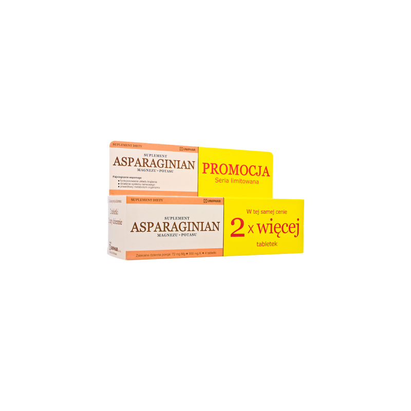 Asparaginian | 50 tabletek + 50 tabletek gratis 