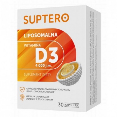  Suptero | Liposomalna Witamina D3 4000 j.m. | 30 kapsułek 