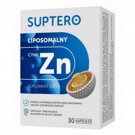 Suptero | Liposomalny Cynk Zn | 30 kapsułek 