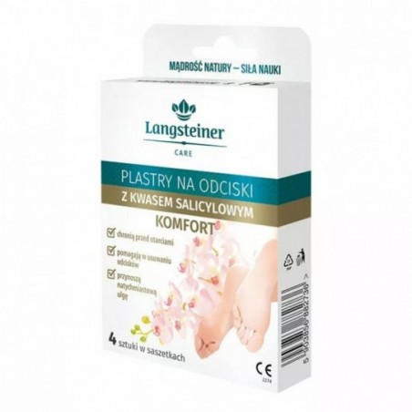  Langsteiner | Plastry na odciski z kwasem salicylowym | 4 sztuki w saszetkach 