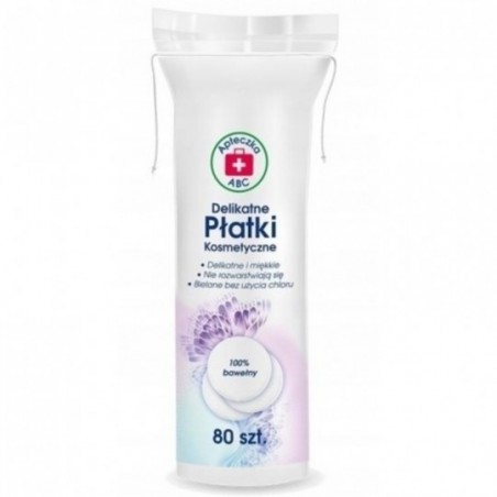  Apteczka ABC, Delikatne płatki kosmetyczne, 80 sztuk 