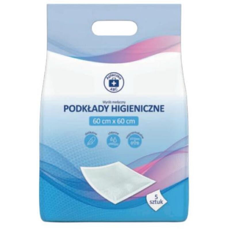 Apteczka ABC | Podkłady higieniczne | 60 cm x 60 cm | 5 sztuk 