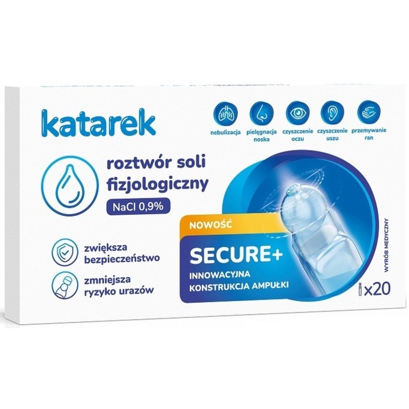 Katarek Roztwór soli fizjologiczny NaCI 0,9% | 20 ampułek 