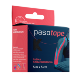 PasoTape | Taśma kinezjologiczna | 5m x 5cm | Czarny