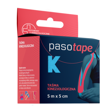  PasoTape | Taśma kinezjologiczna | 5m x 5cm | Niebieska 