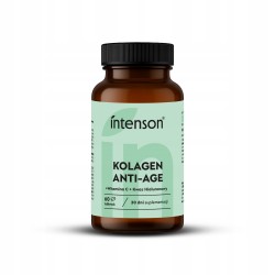 Intenson | Kolagen anti-age z witaminą C i kwasem hialuronowym | 60 tabletek