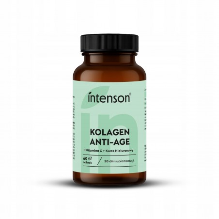  Intenson | Kolagen anti-age z witaminą C i kwasem hialuronowym | 60 tabletek 