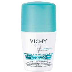 Vichy, antyperspirant roll-on 48h, przeciw śladom na ubraniach, 50 ml