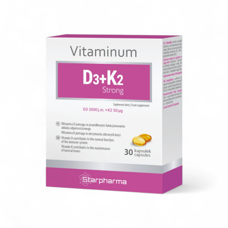 Vitaminum D3+K2 Strong, 30 kapsułek 