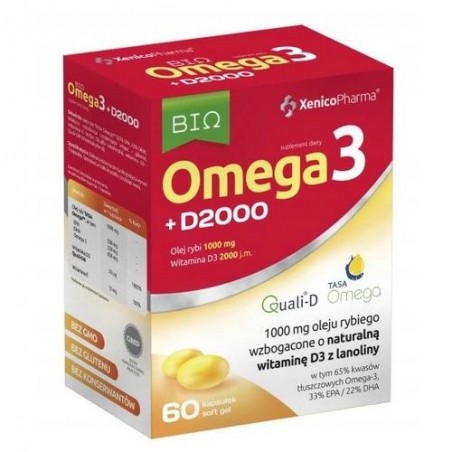  Bio Omega3 + D2000, 60 kapsułek 