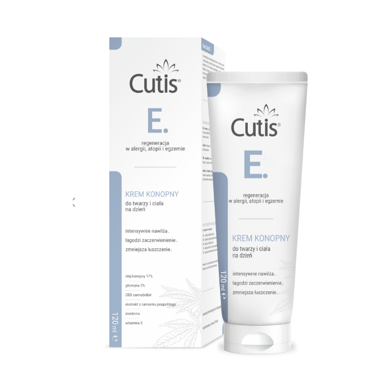 Cutis E krem konopny 17% z CBD na Egzemę 120 ml 