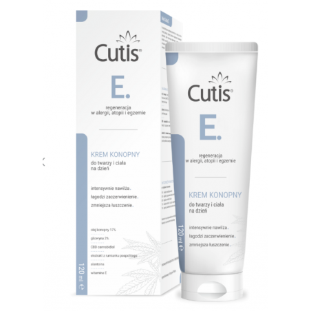  Cutis E krem konopny 17% z CBD na Egzemę 120 ml 