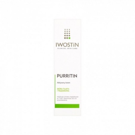  Iwostin Purritin aktywny krem na dzień eliminujący niedoskonałości, 40 ml 