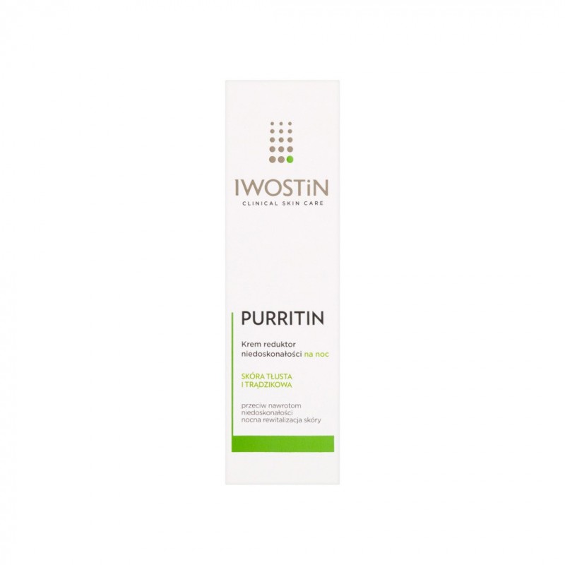 Iwostin Purritin krem redukujący niedoskonałości na noc, 40 ml 
