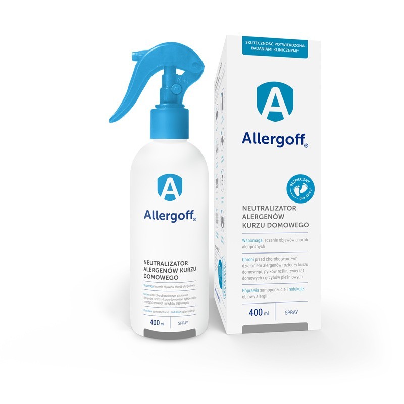 Allergoff spray neutralizator alergenów roztoczy kurzu domowego 400 ml 
