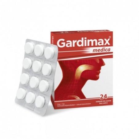  Gardimax Medica 5 mg + 1 mg, 24 tabletki do ssania 