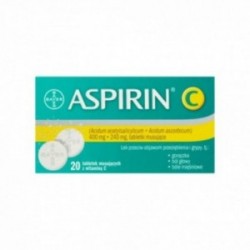Aspirin C 400 mg + 240 mg, 20 tabletek musujących