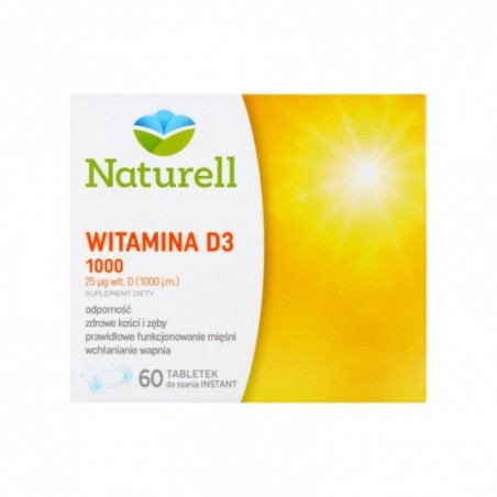 Naturell Witamina D3 1000, 60 tabletek do ssania 