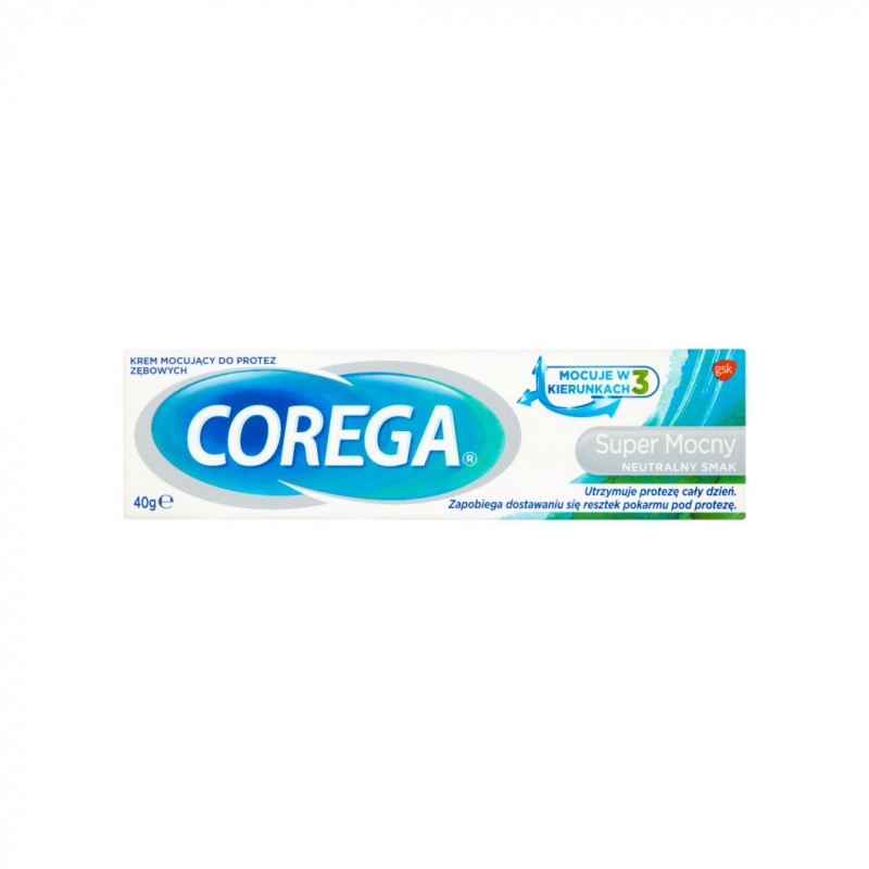 Corega Super mocny neutralny smak krem mocujący do protez 40 g 