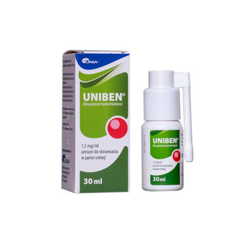 Uniben aerozol do stosowania w jamie ustnej 1,5 mg/ml, 30 ml 