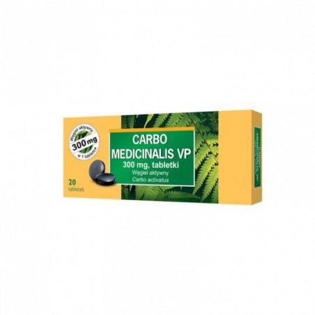  Carbo medicinalis VP 300 mg, 20 tabletek 