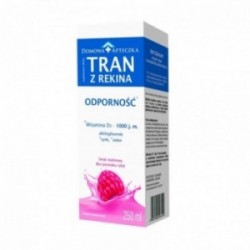Tran z rekina grenlandzkiego o smaku malinowym syrop 250 ml