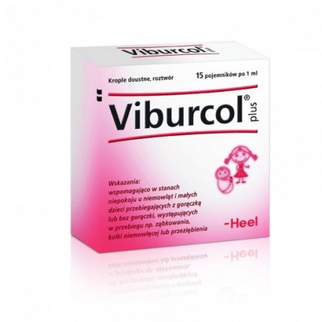 Heel Viburcol Plus krople doustne 15 pojemników po 1 ml