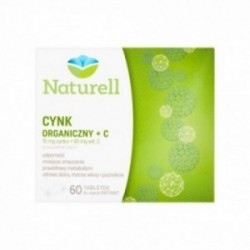 Naturell Cynk organiczny + C, 60 tabletek do ssania