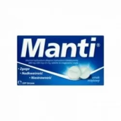 Manti 200 mg + 200 mg + 25 mg, 32 tabletki do rozgryzania i żucia