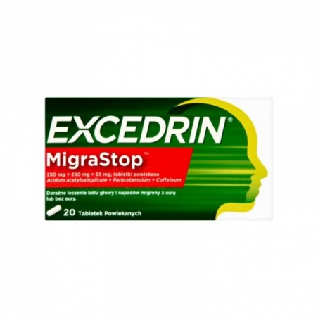 Excedrin Migrastop 250 mg + 250 mg + 65 mg, 20 tabletek 