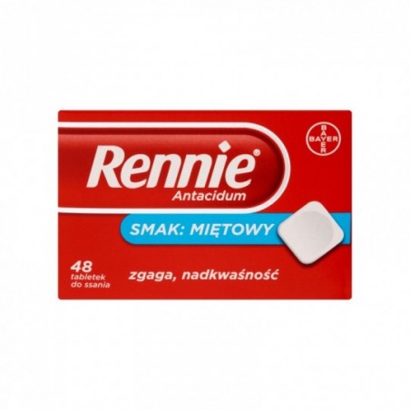  Rennie Antacidum 680 mg + 80 mg, 48 tabletek do ssania 