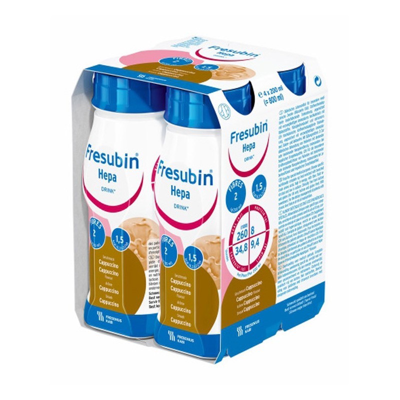 Fresubin Hepa drink o smaku cappucino 4 butelki po 200 ml płynu 