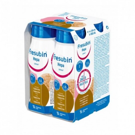 Fresubin Hepa drink o smaku cappucino 4 butelki po 200 ml płynu