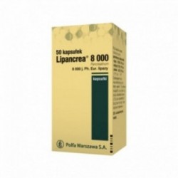 Lipancrea 8000 j., 50 kapsułek