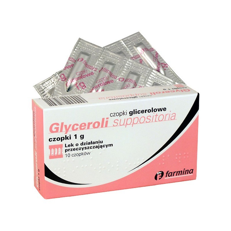 Czopki glicerolowe 1 g, 10 sztuk 