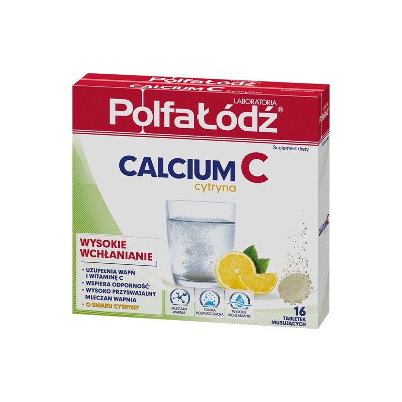 Calcium C cytryna 16 tabletek musujących 