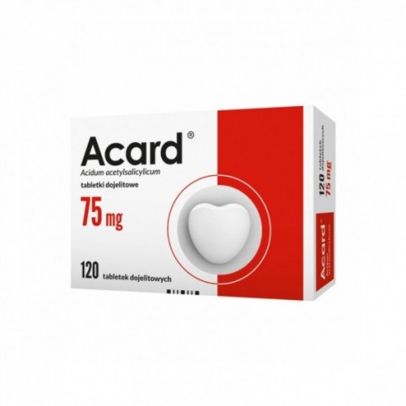 Acard 75 mg, 120 tabletek dojelitowych