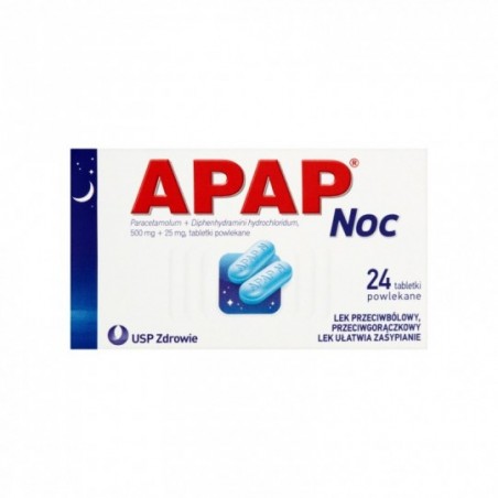  Apap Noc 500 mg + 25 mg, 24 tabletki 