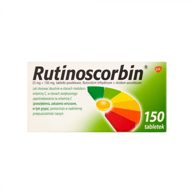 Rutinoscorbin 100 mg + 25 mg, 150 tabletek 