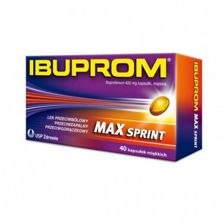 Ibuprom Max Sprint 400 mg, 40 kapsułek