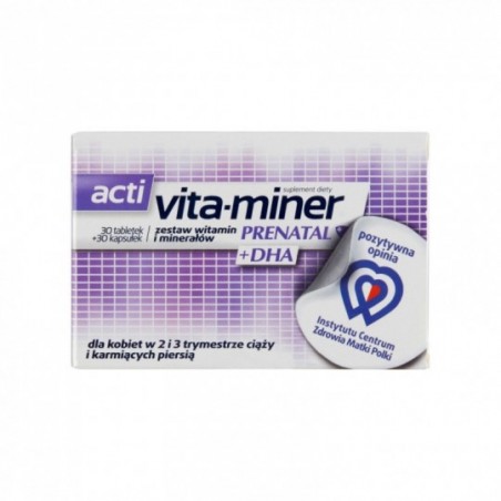 Acti Vita-Miner Prenatal+DHA 30 tabletek + 60 kapsułek
