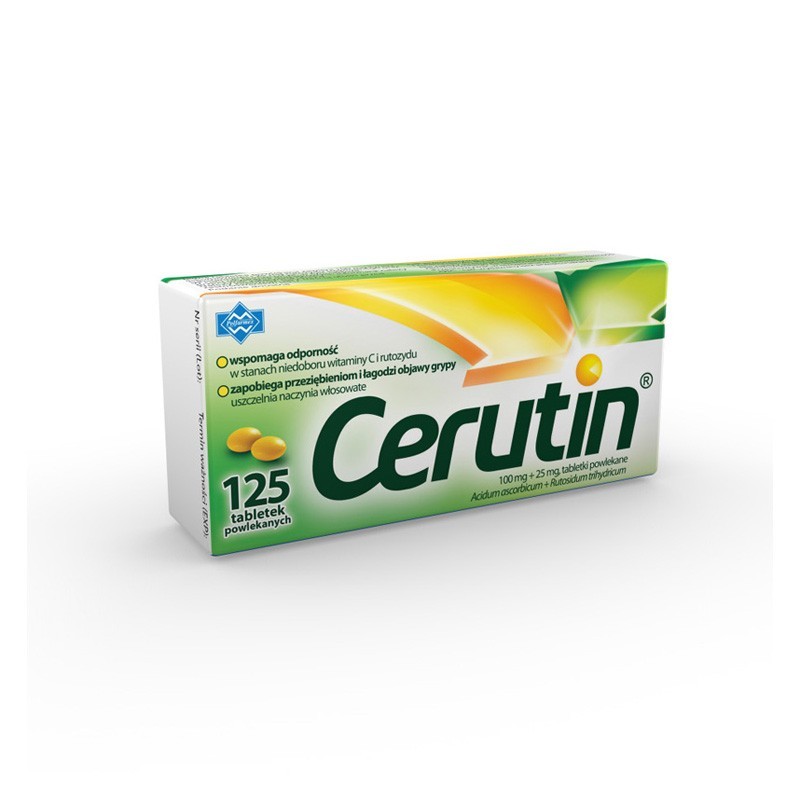 Cerutin 100 mg + 25 mg, 125 tabletek 