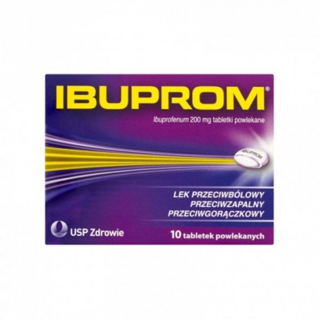 Ibuprom 200 mg, 10 tabletek