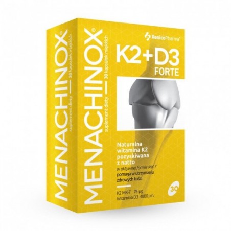 Menachinox K2 + D3 forte, 30 kapsułek
