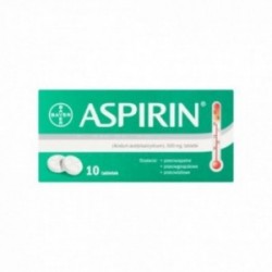 Aspirin 500 mg, 10 tabletek