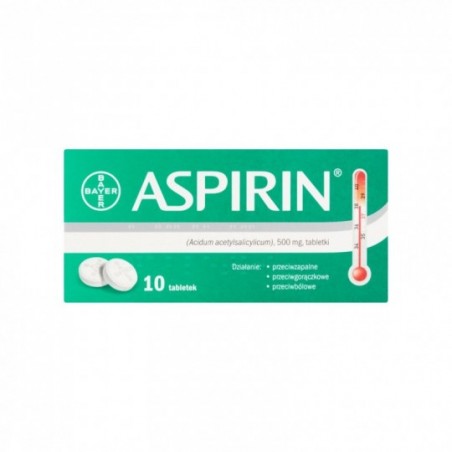  Aspirin 500 mg, 10 tabletek 