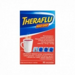 Theraflu Max Grip 1000 mg + 70 mg + 10 mg, 10 saszetek