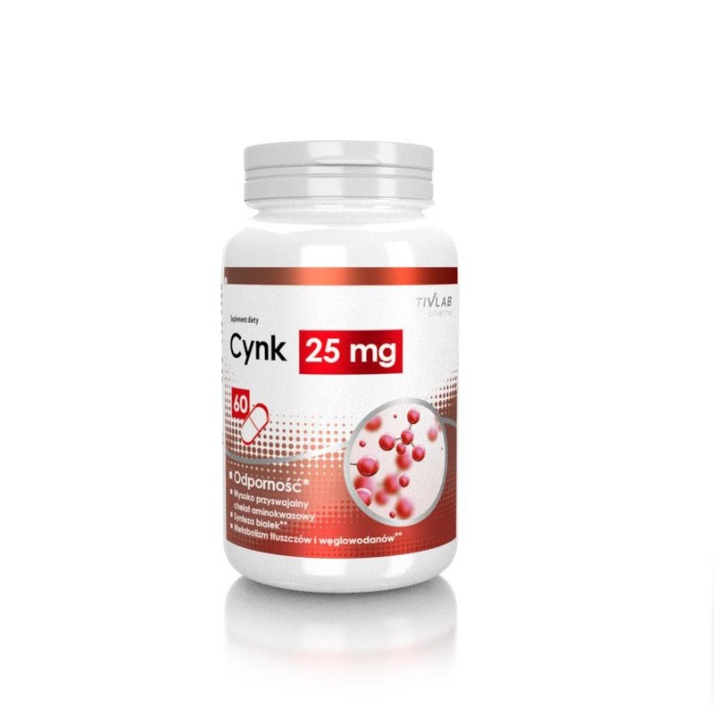 Cynk 25 mg, 60 kapsułek 